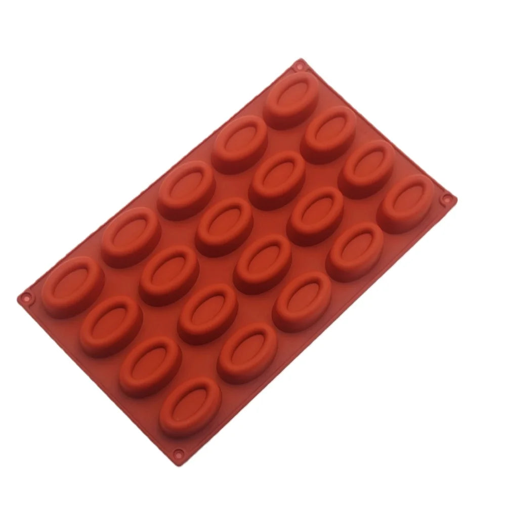 28 Hole Oval Silicone Cake Mold