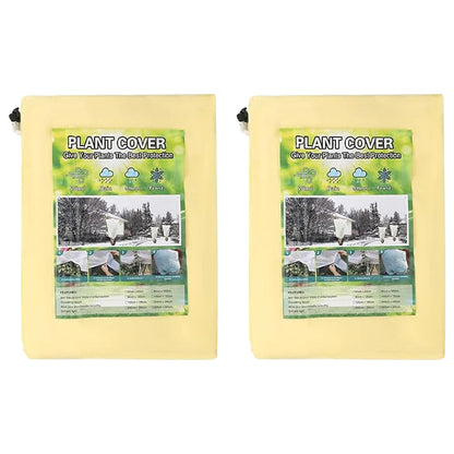 Breathable Winter Plant Protection Cover with Zipper & Drawstring