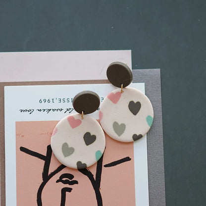 Heart Pattern Long Earrings
