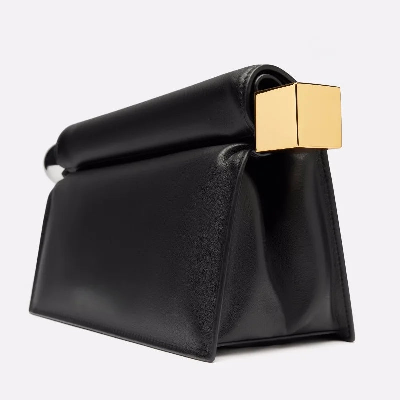 Luxury Fold-Over Chain Clutch Bag