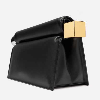 Luxury Fold-Over Chain Clutch Bag