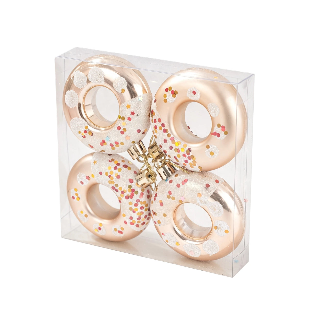 4-Piece Donut Christmas Ornament Set