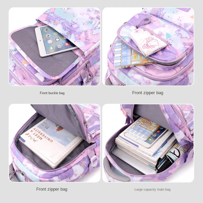 Girls Rolling School Backpack with Wheels