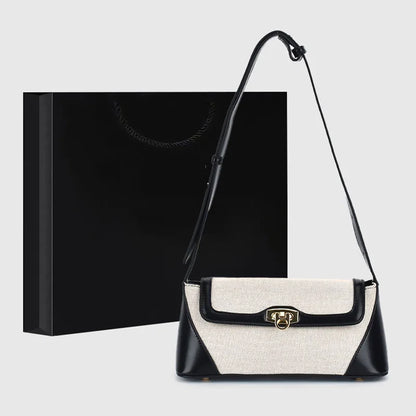 Women’s Color Block Baguette Shoulder Bag