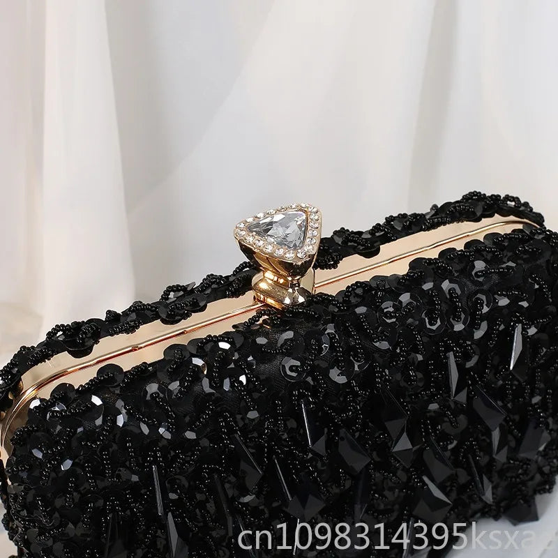 Handmade Beaded Evening Clutch Bag