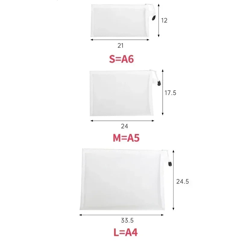 Transparent Mesh Document & Puzzle Storage Bags