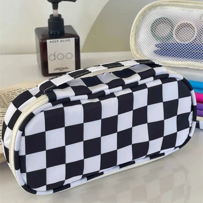 Checkerboard Large Pencil Case
