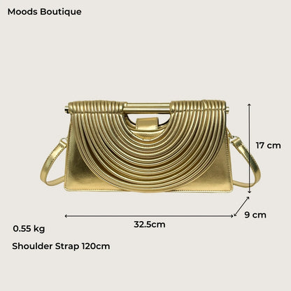 Luxury Ruched Evening Clutch Crossbody Bag