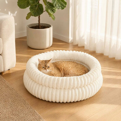 Plush Round Pet Nest Bed