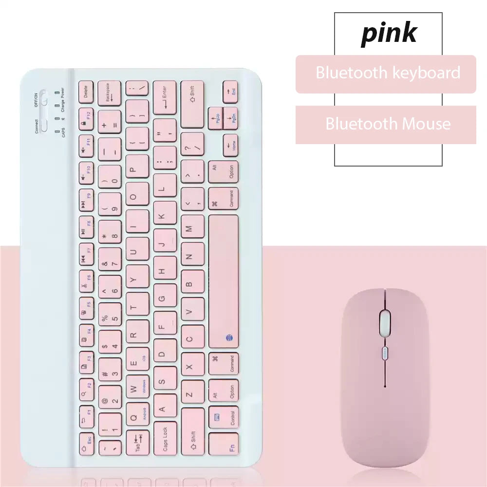 Bluetooth Wireless Keyboard & Mouse Combo for Tablets, Phones & Computers