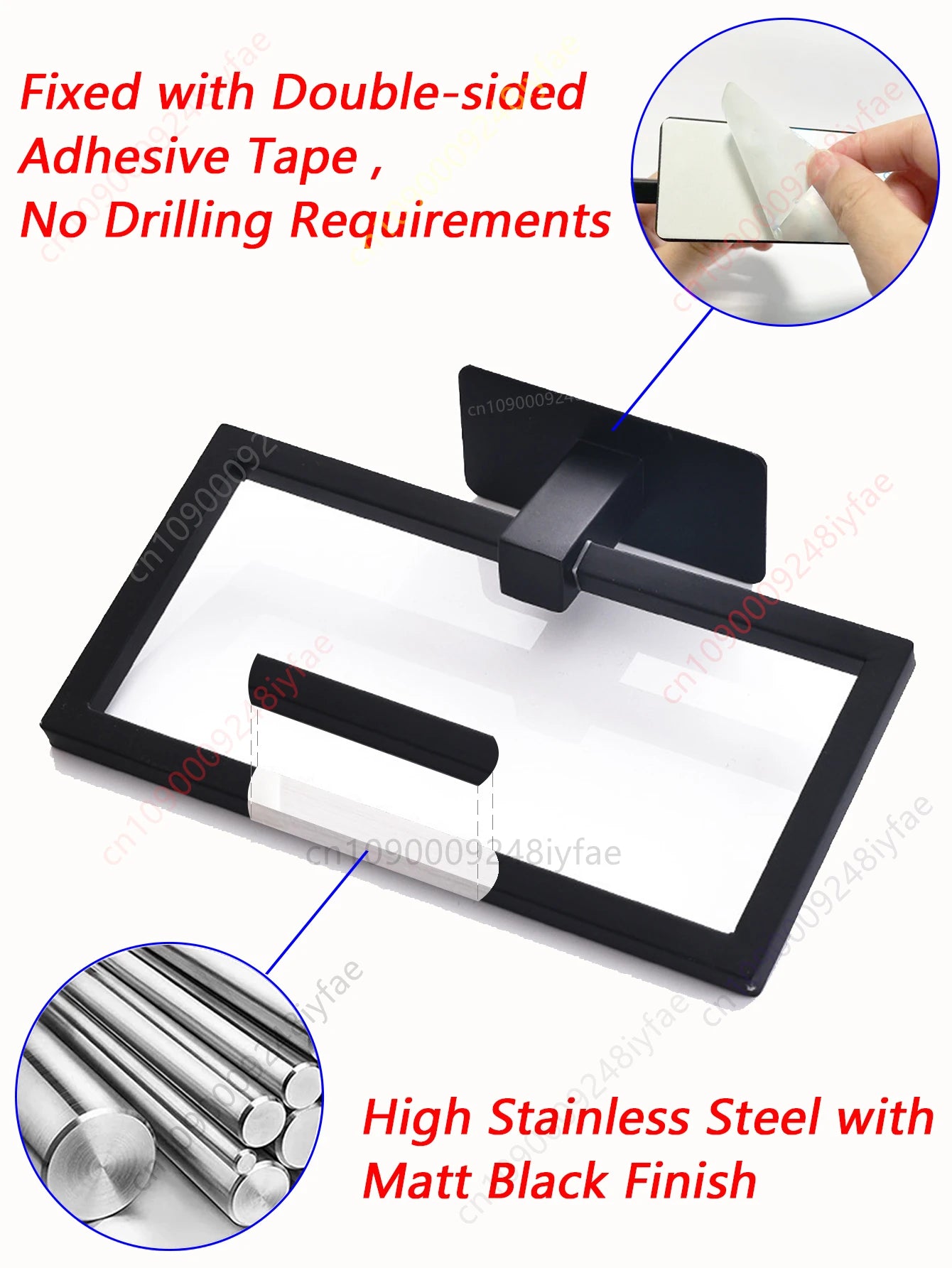 Self-Adhesive Stainless Steel Bathroom Hardware Set