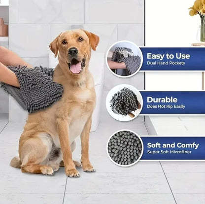 Super Absorbent Pet Bath Towel for Dogs & Cats