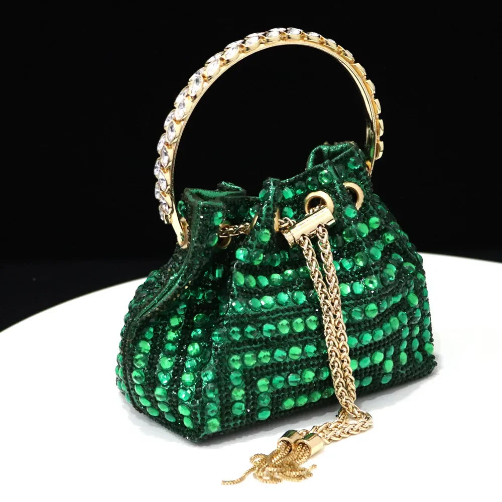 Crystal Heels & Bucket Bag Set