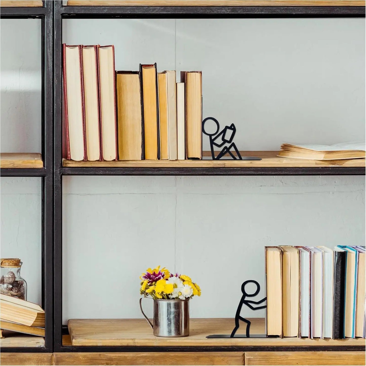 Abstract Metal Bookends