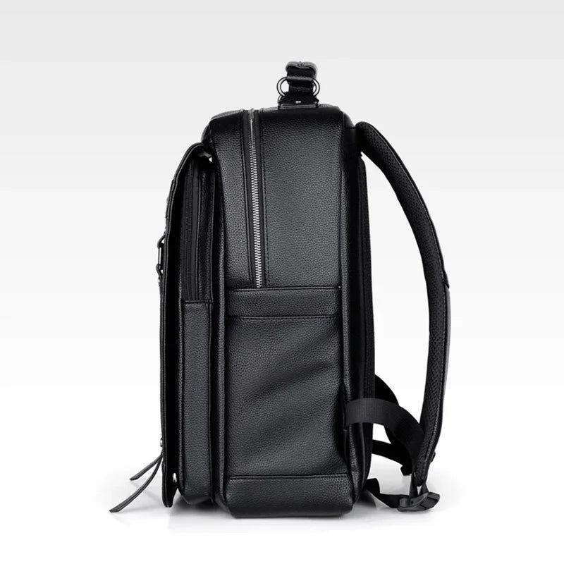 Men'S Backpack PU Leather for Business