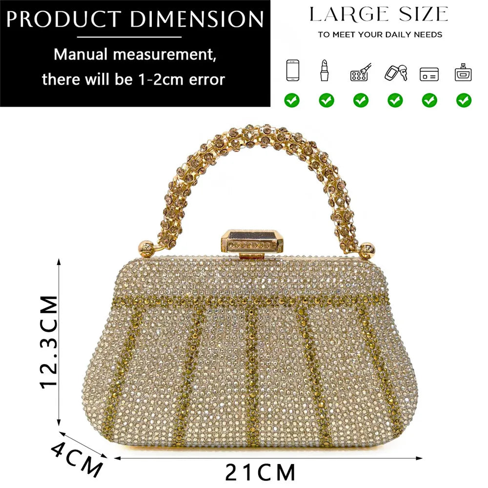 Luxury Rhinestone Evening Clutch Bag