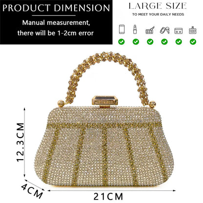 Luxury Rhinestone Evening Clutch Bag