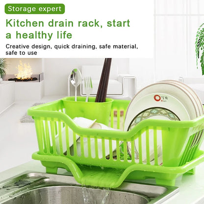 Kitchen Dish Drying Rack with Drain Board