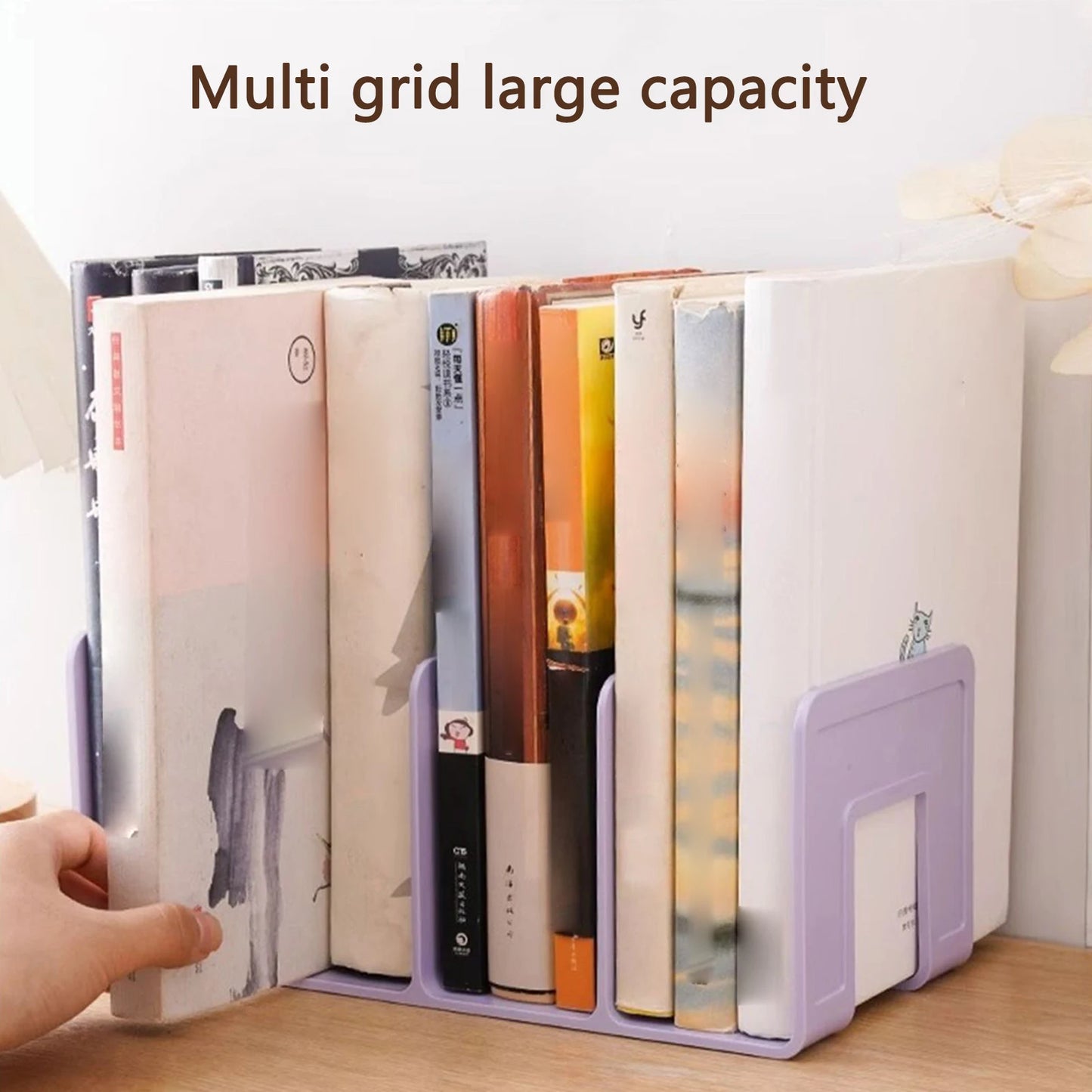 ABS 4-Compartment Book Organizer & Bookends