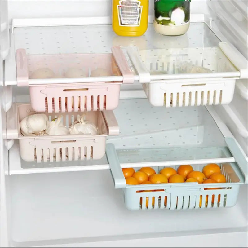 Expandable Refrigerator Storage Basket Drawer