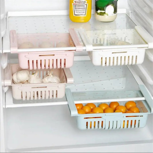 Expandable Refrigerator Storage Basket Drawer
