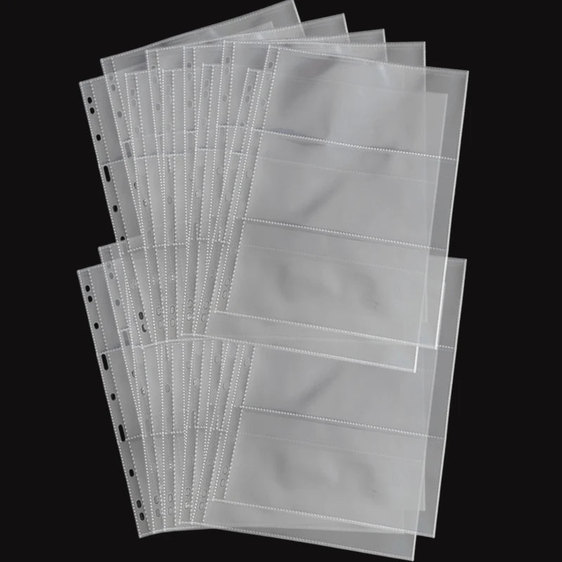 3-Slot Banknote Collection Album Pages