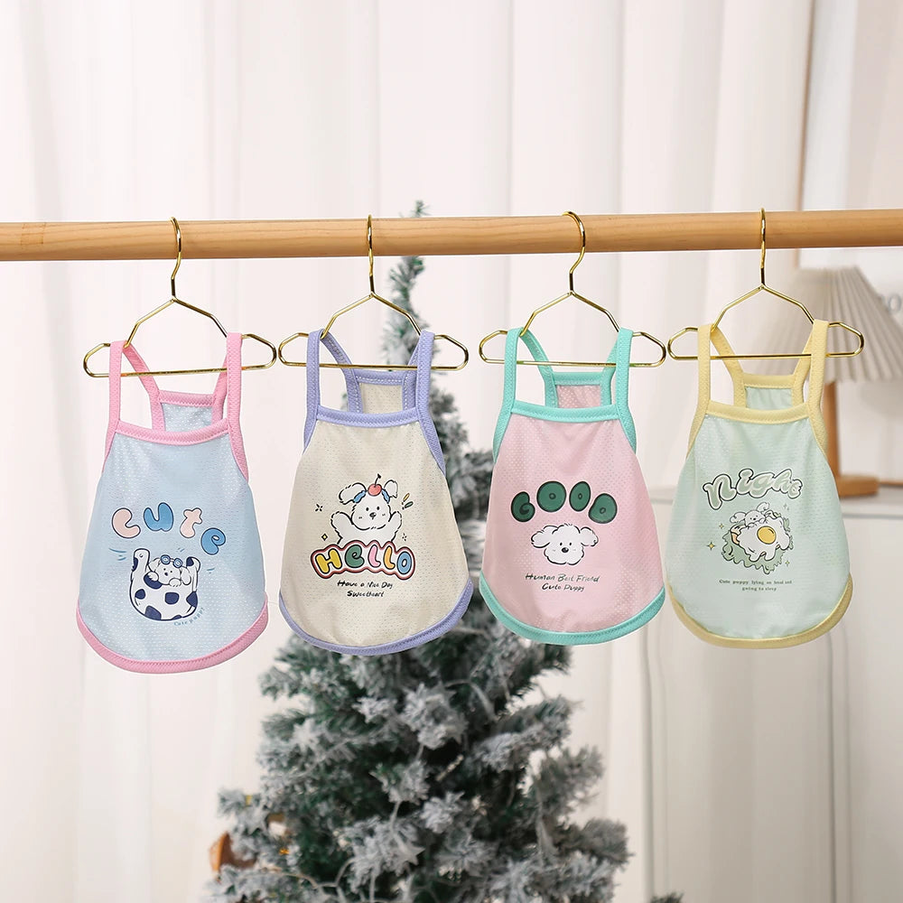 Lightweight Ice-Silk Feel Sleeveless Pet Shirt