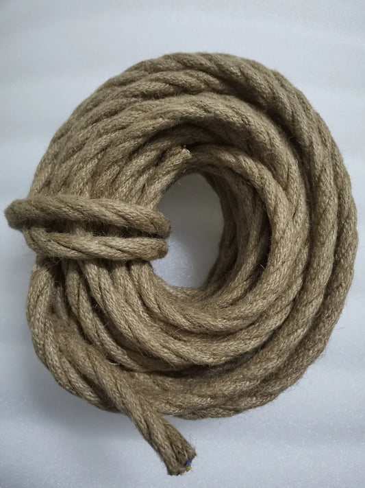 Vintage Hemp Rope 3-Core Electrical Cable