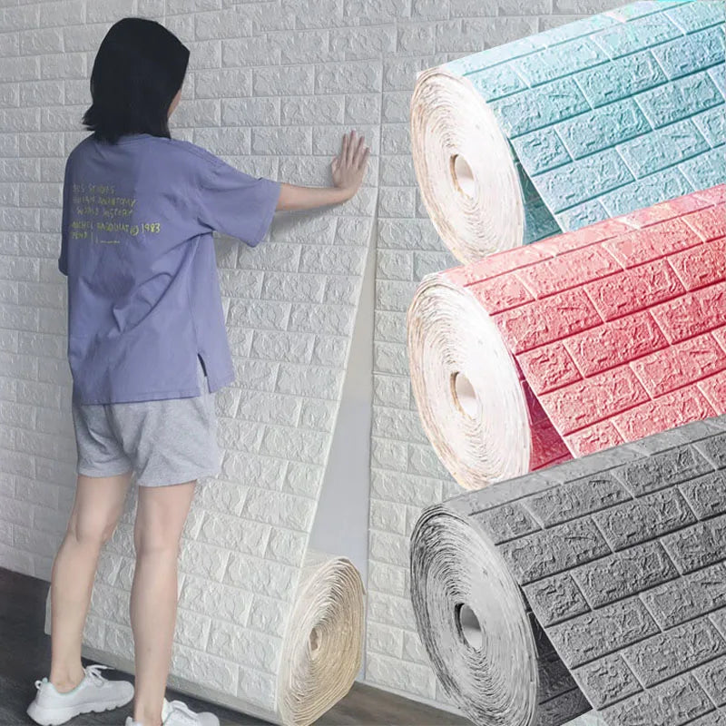 3D Continuous Brick Wall Sticker