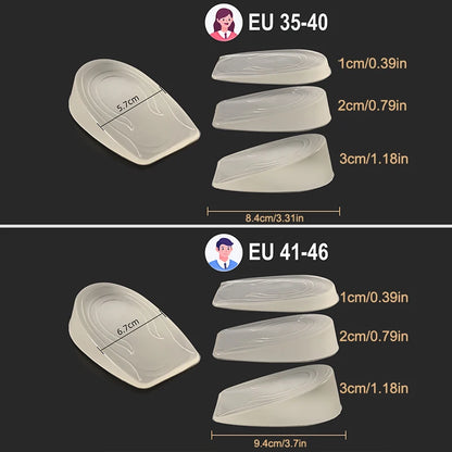 Silicone Gel Height Increase Heel Inserts