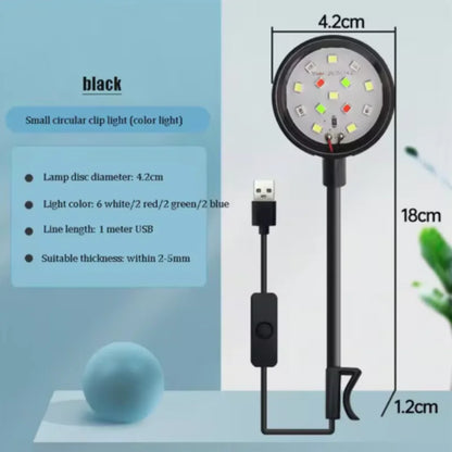 LED Clip-On Aquarium Light with 360° Adjustable USB Power