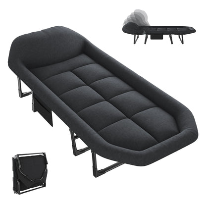 Adjustable Folding Camping Cot with Mattress