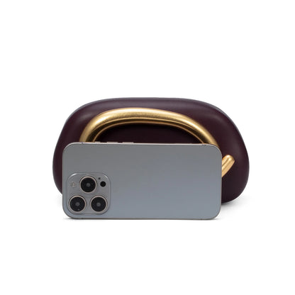 Oval Handle Box Crossbody Bag