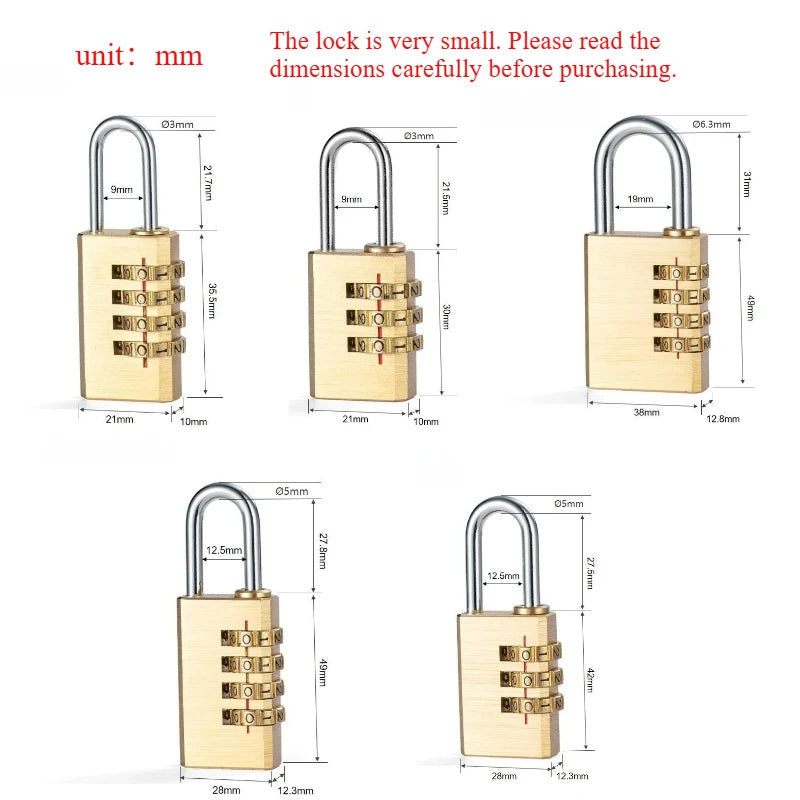 Solid Brass Combination Padlock