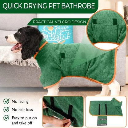 Microfibre Dog Drying Bathrobe Towel