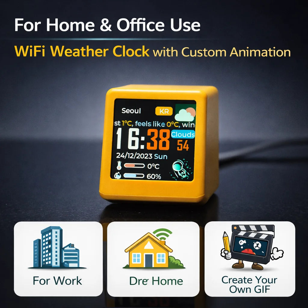 Smart WiFi Market Monitor Clock