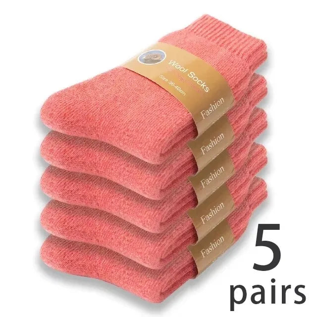 Men’s Thick Winter Wool Socks 5 Pairs