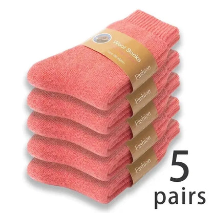 Men’s Thick Winter Wool Socks 5 Pairs