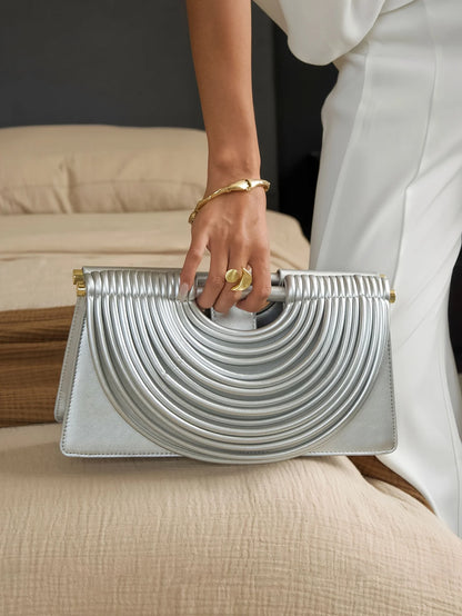 Gold Handwoven Evening Handbag