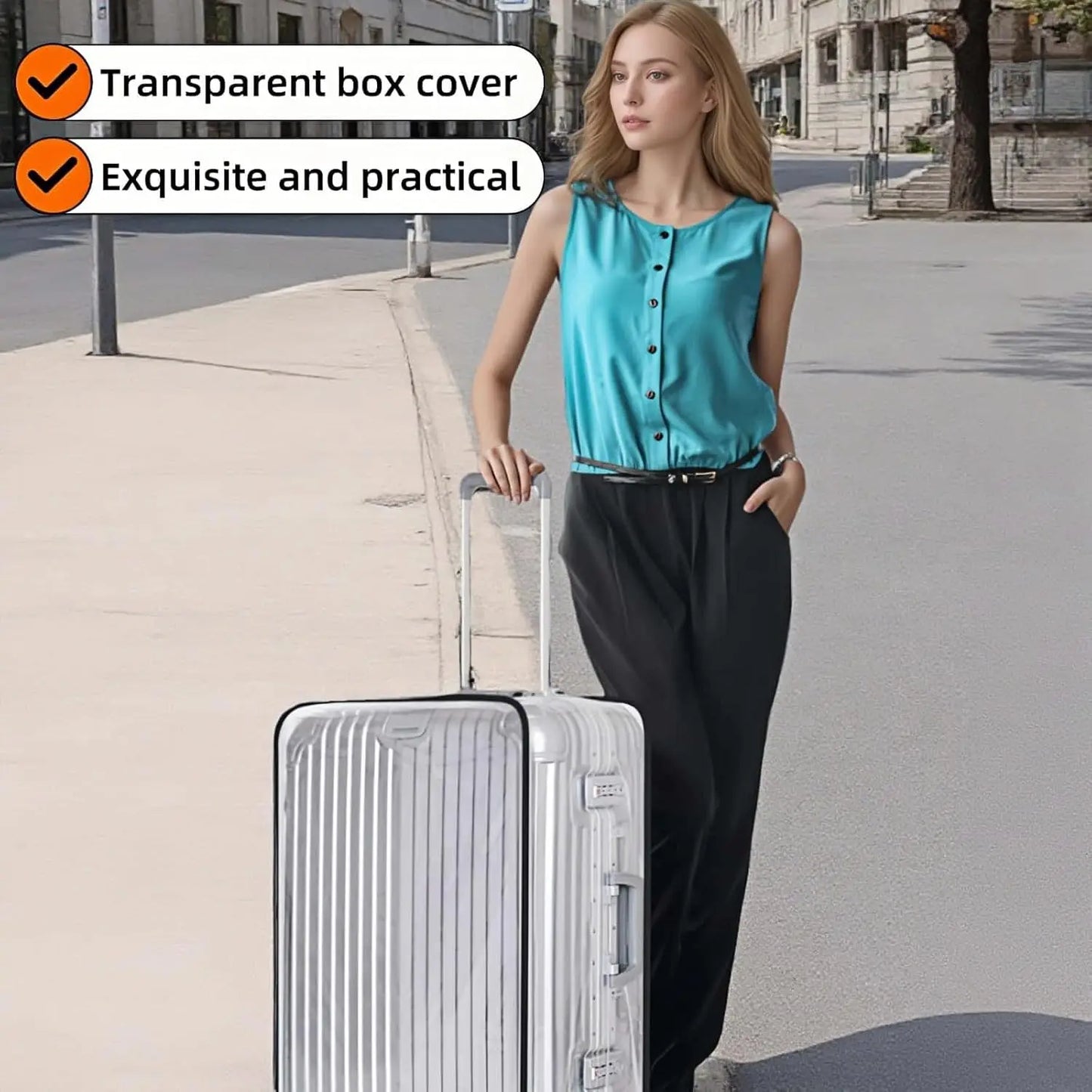 Clear Waterproof PVC Suitcase Cover
