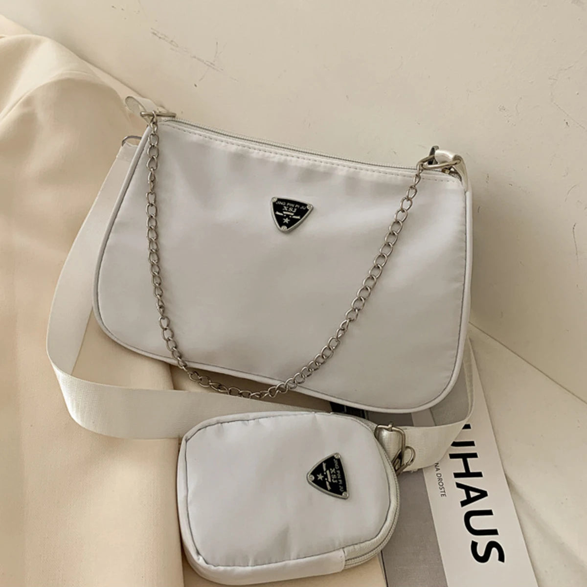 Nylon Crossbody Shoulder Bag Set