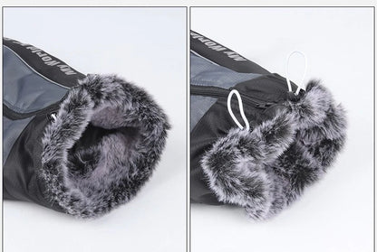 Reflective Winter Dog Coat with Faux Fur Collar for Large Dogs