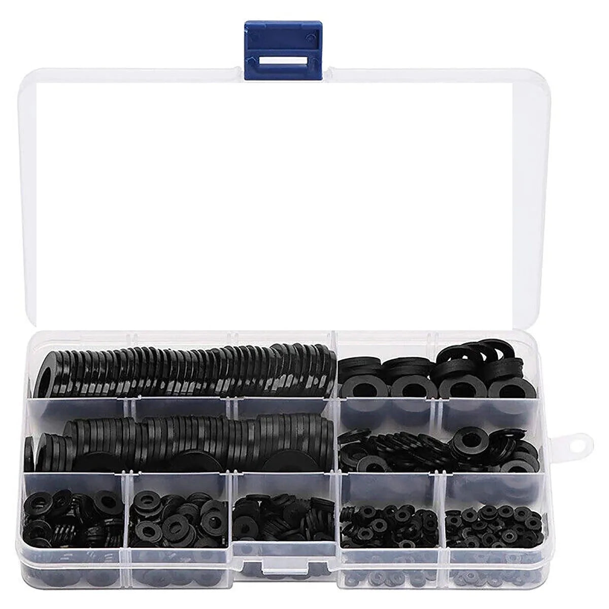 Black Nylon Flat Washer Assortment Kit – M2 to M12