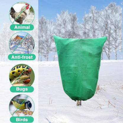 Winter Plant Frost Protection Cover with Drawstring