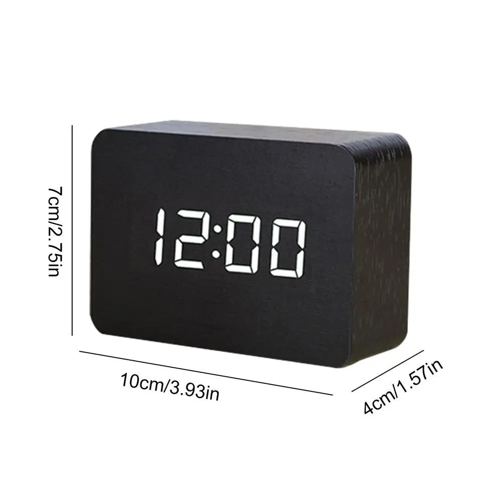 Wooden Digital LED Alarm Clock