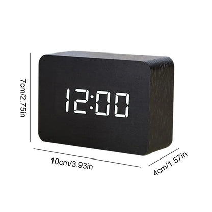 Wooden Digital LED Alarm Clock