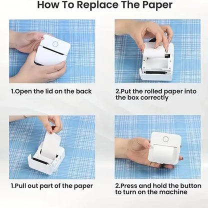 Bluetooth Pocket Thermal Printer & Sticker Paper Set