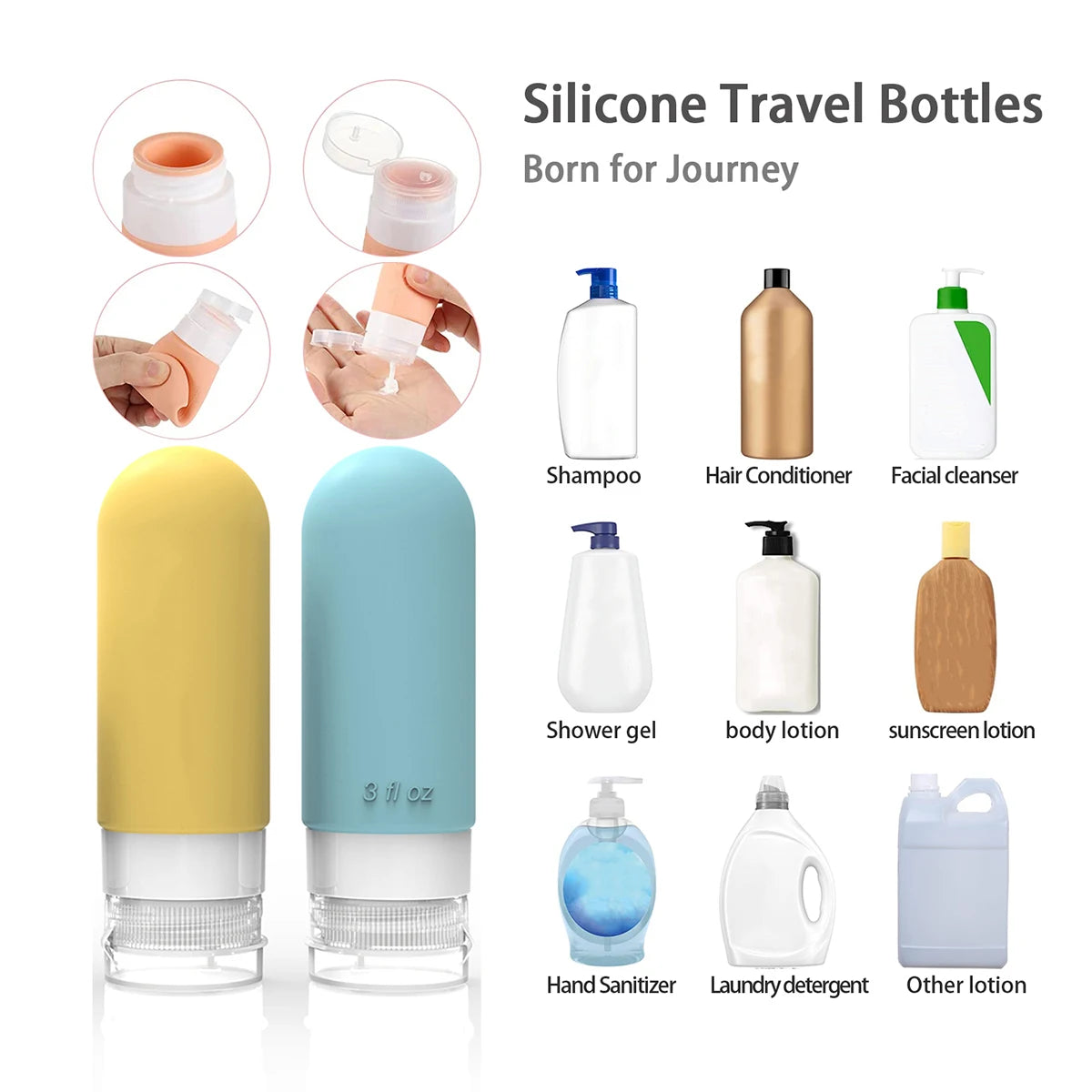 Travel Toiletry Bottle Set