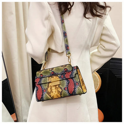 Luxury Snake Pattern Crossbody Shoulder Bag