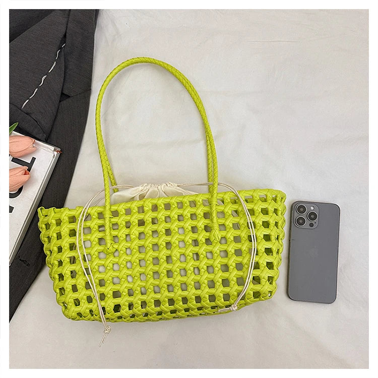 Handwoven Straw Tote Shoulder Bag